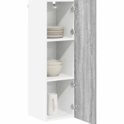 vidaXL Armoire suspendue avec stockage Gris Sonoma 30 x 31 x 100 cm
