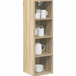 Armoires & Meubles De Rangement-vidaXL Armoire suspendue avec stockage Chêne Sonoma 30 x 29,5 x 100 cm Chêne Sonoma