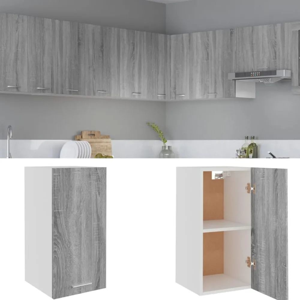 vidaXL Armoire suspendue "Lyon" Gris Sonoma 29,5 x 31 x 60 cm Bois d'ingénierie