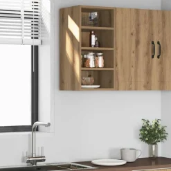 Armoires & Meubles De Rangement-vidaXL Armoire suspendue "Riga" Chêne artisanal 30 x 29,5 x 60 cm Bois d'ingénierie ch&ecirc;ne artisanal