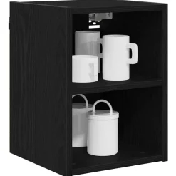 Armoires & Meubles De Rangement-vidaXL Armoire suspendue avec stockage Chêne noir 30 x 29,5 x 40 cm Ch&ecirc;ne noir