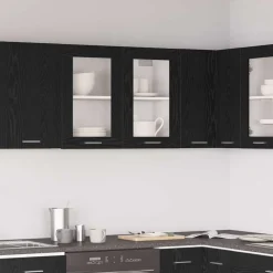 Armoires & Meubles De Rangement-vidaXL Armoire suspendue avec étagère Lyon Chêne noir 80 x 31 x 60 cm Ch&ecirc;ne noir