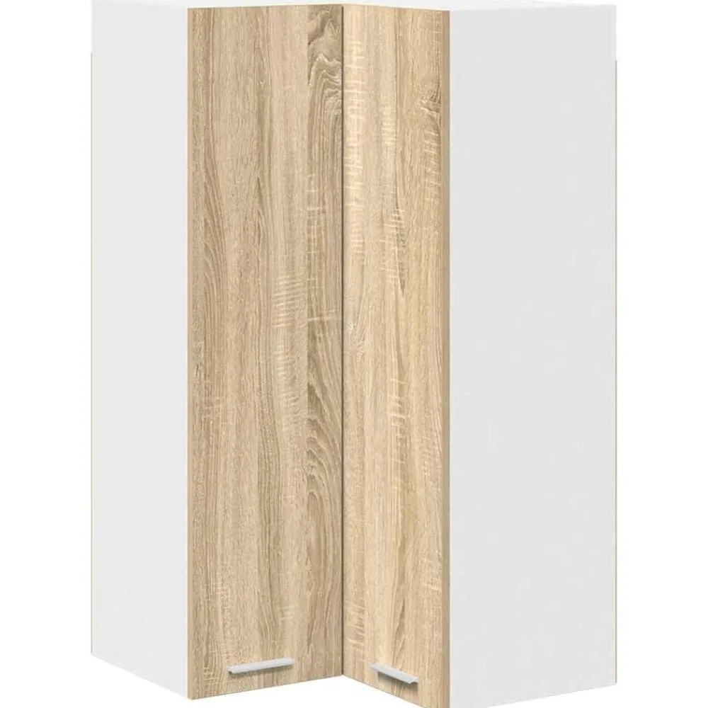 Armoires & Meubles De Rangement-vidaXL Armoire suspendue Chêne Sonoma et Blanc 57 x 57 x 100 cm Chêne Sonoma