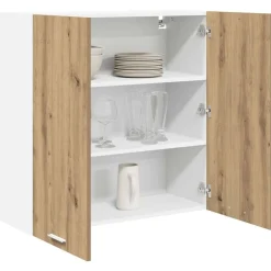 Armoires & Meubles De Rangement-vidaXL Armoire suspendue avec stockage Chêne artisanal 80 x 31 x 80 cm Ch&ecirc;ne artisanal
