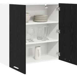 vidaXL Armoire suspendue Chêne noir 80 x 31 x 80 cm Bois d'ingénierie