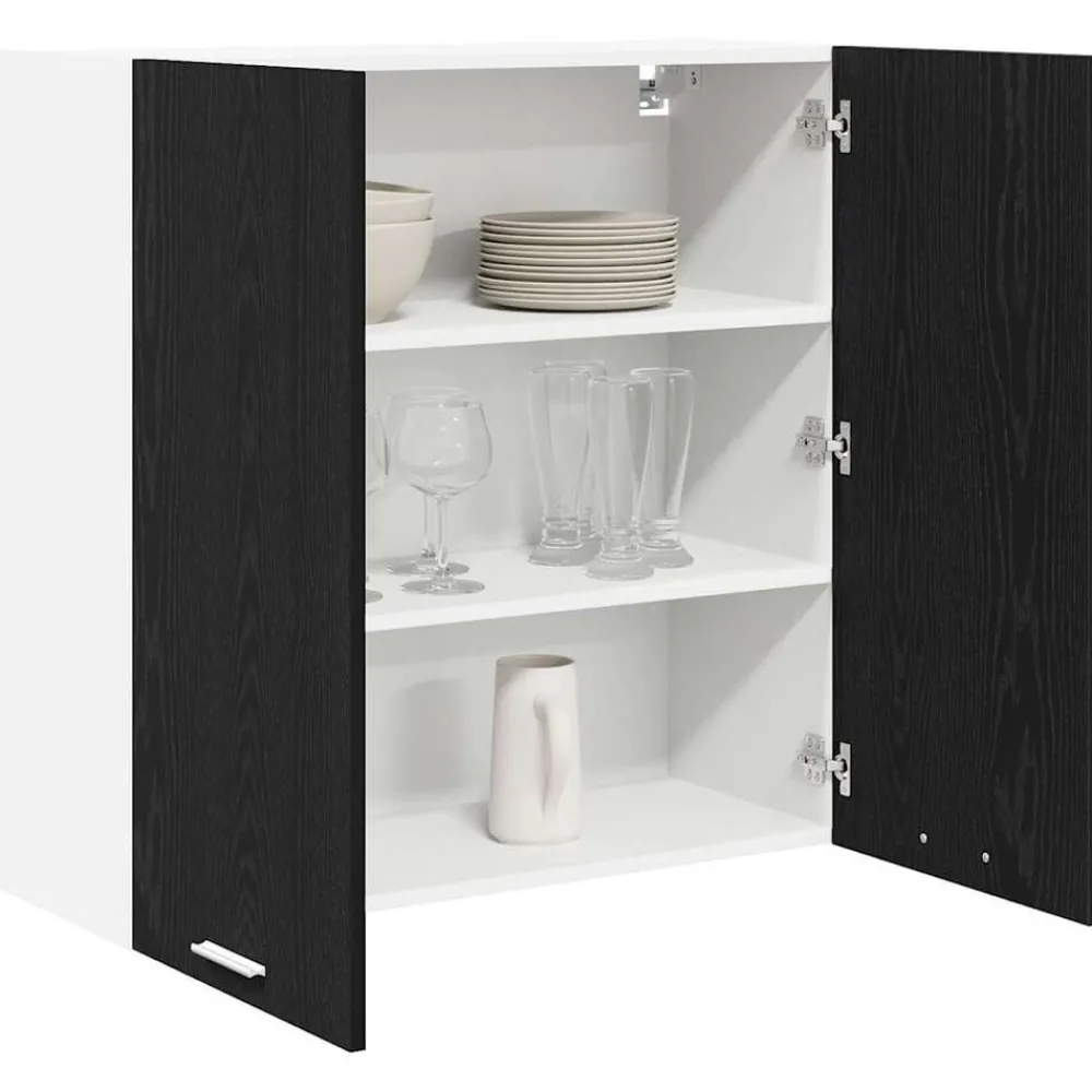 vidaXL Armoire suspendue Chêne noir 80 x 31 x 80 cm Bois d'ingénierie