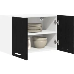 Armoires & Meubles De Rangement-vidaXL Armoire suspendue Chêne noir et Blanc 60 x 31 x 40 cm Ch&ecirc;ne noir