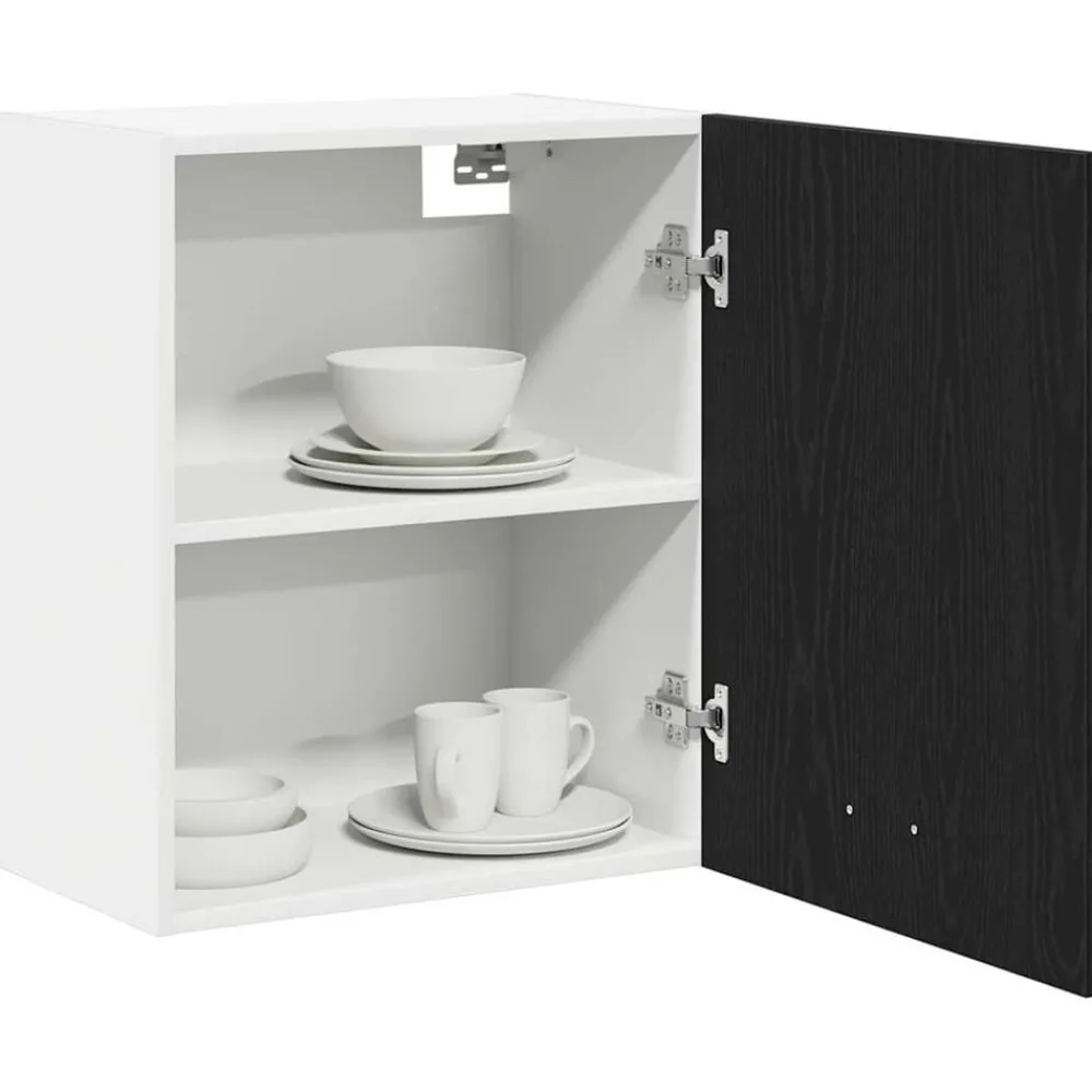 vidaXL Armoire suspendue Chêne noir 50 x 31 x 60 cm Bois d'ingénierie
