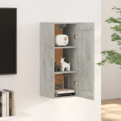 Armoires & Meubles De Rangement-vidaXL Armoire suspendue 35x34x90 cm Bois d'ingénierie Gris béton
