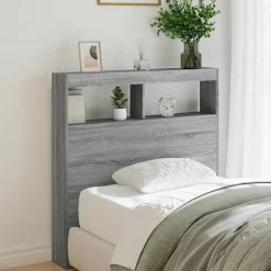 vidaXL Armoire tête de lit avec LED 100x17x102 cm