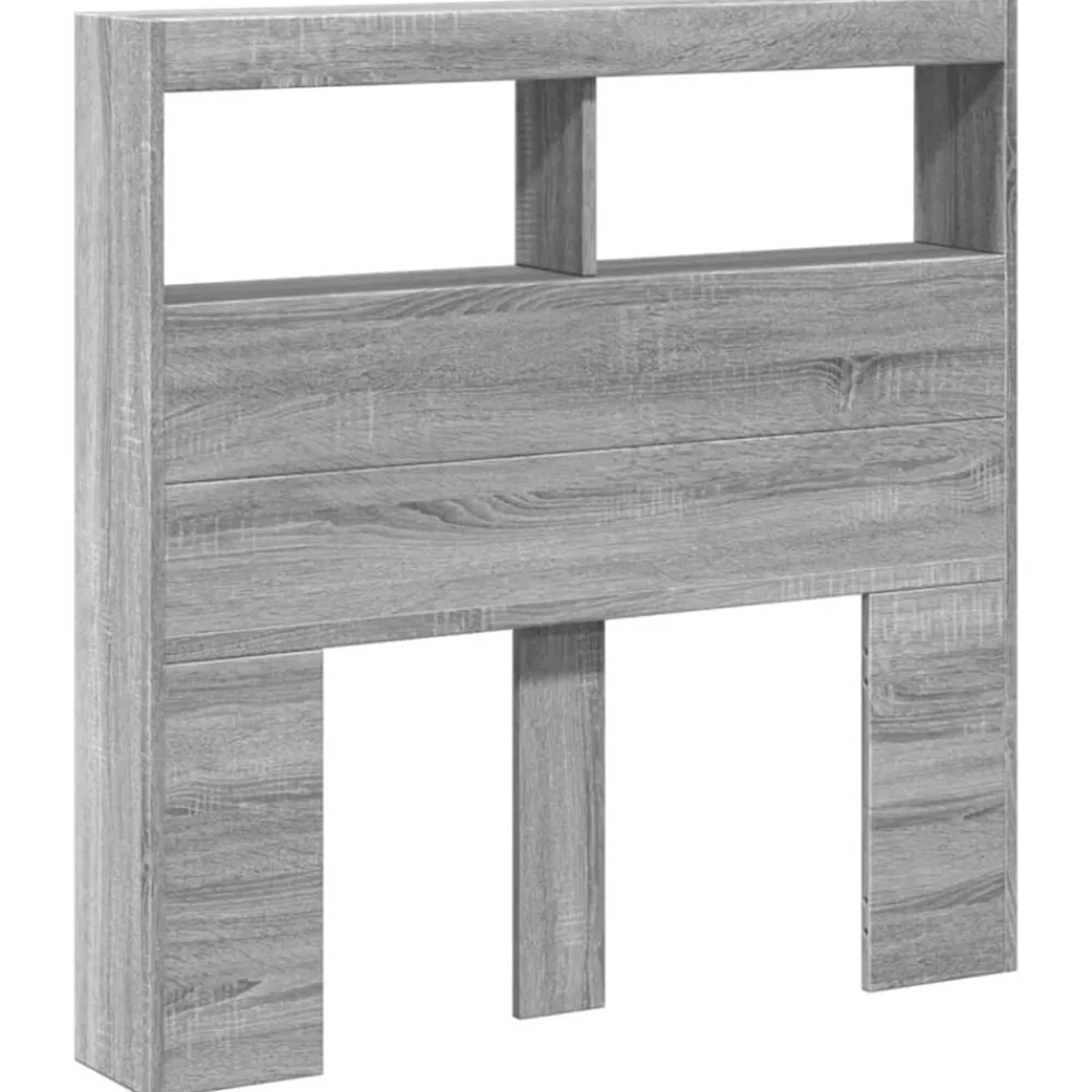 vidaXL Armoire tête de lit avec LED 100x17x102 cm