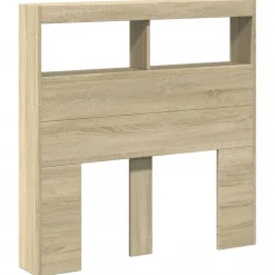 vidaXL Armoire tête de lit avec LED chêne sonoma 100x17x102 cm