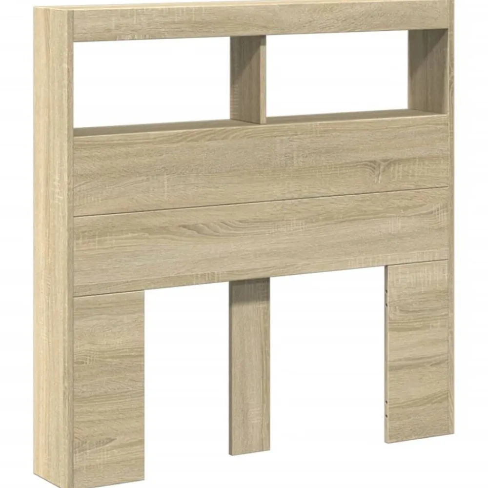 vidaXL Armoire tête de lit avec LED chêne sonoma 100x17x102 cm