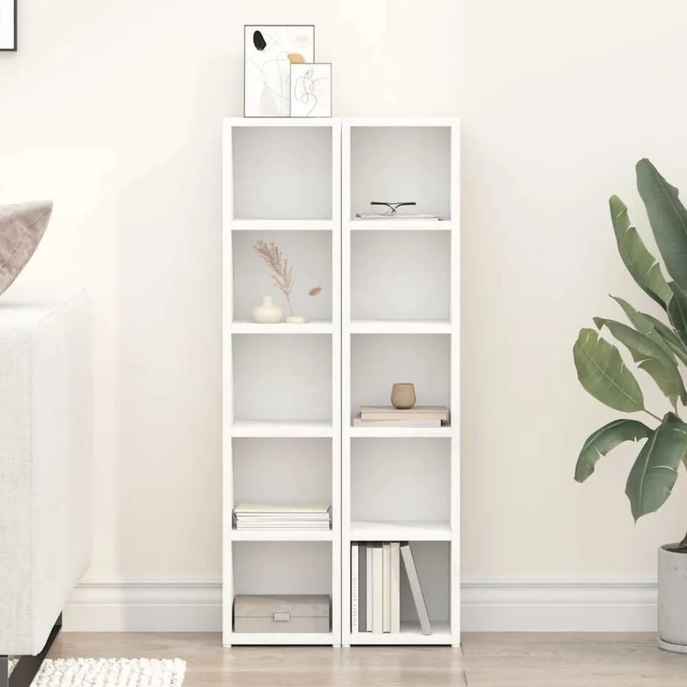 Armoires & Meubles De Rangement-vidaXL Armoires à CD 2 pcs 21x16x93,5 cm Aggloméré Blanc