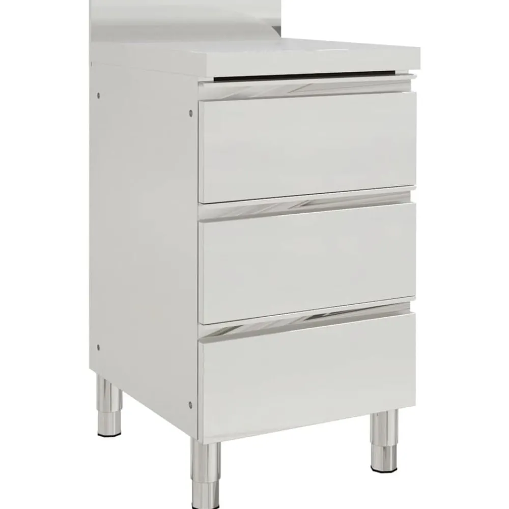 Restauration-vidaXL Armoires de cuisine commerciale 2 pcs Acier inoxydable