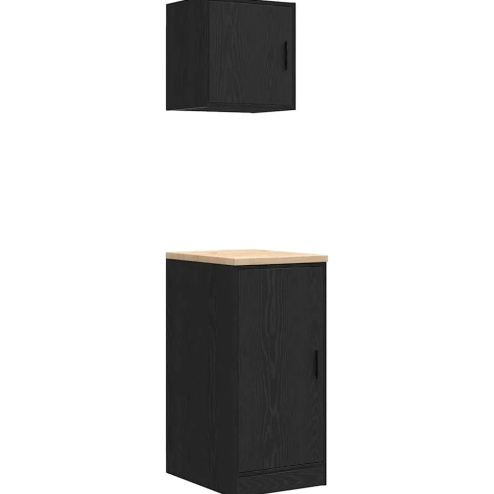 vidaXL Armoires de garage 2 pcs bois d'ingénierie