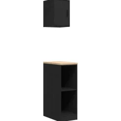 vidaXL Armoires de garage 2 pcs bois d'ingénierie