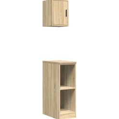 Stockage Industriel-vidaXL Armoires de garage 2 pcs chêne sonoma bois d'ingénierie Ch&ecirc;ne sonoma
