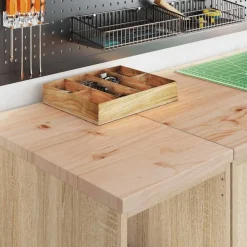 Stockage Industriel-vidaXL Armoires de garage 2 pcs chêne sonoma bois d'ingénierie Chêne sonoma