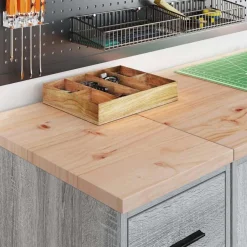 Stockage Industriel-vidaXL Armoires de garage 2 pcs bois d'ingénierie Sonoma gris