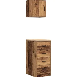vidaXL Armoires de garage 2 pcs bois d'ingénierie