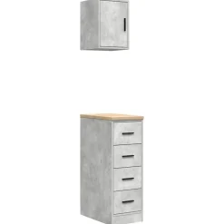 vidaXL Armoires de garage 2 pcs bois d'ingénierie