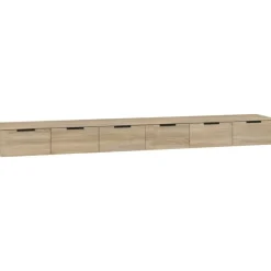 Étagères-vidaXL Armoires murales 2 pcs Chêne sonoma 102x30x20 cm Chêne sonoma