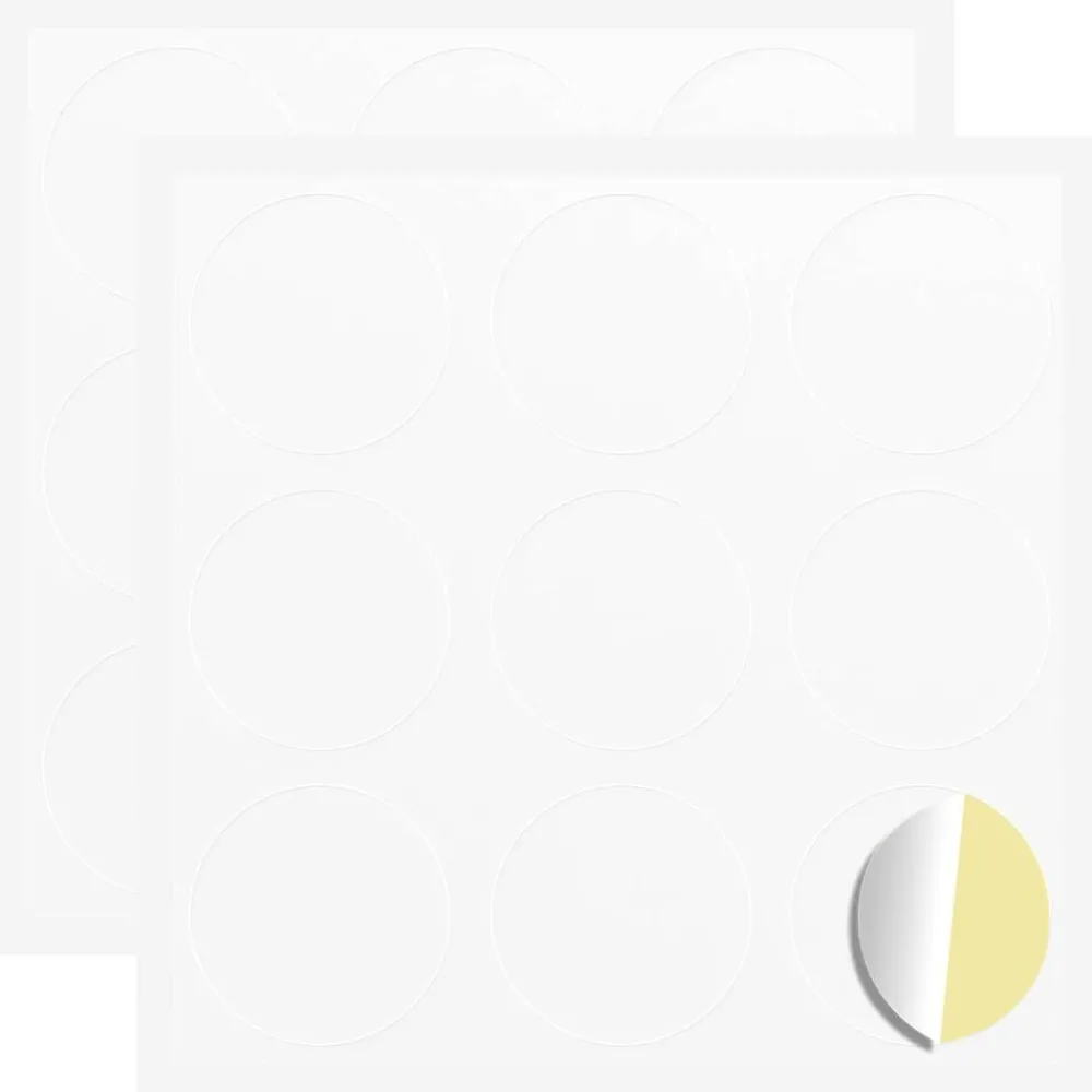 vidaXL Autocollant 2 pcs Blanc Ø 20 x 0,5 mm Papier