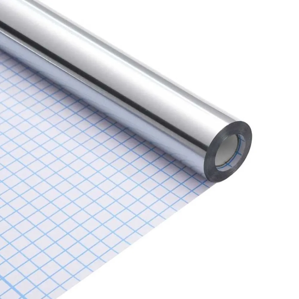 vidaXL Autocollant de meuble Argenté 90 x 500 cm Plastique