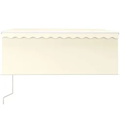 Pelouses & Jardins-vidaXL Auvent automatique store capteur de vent et LED 3x2,5 m Crème Crème