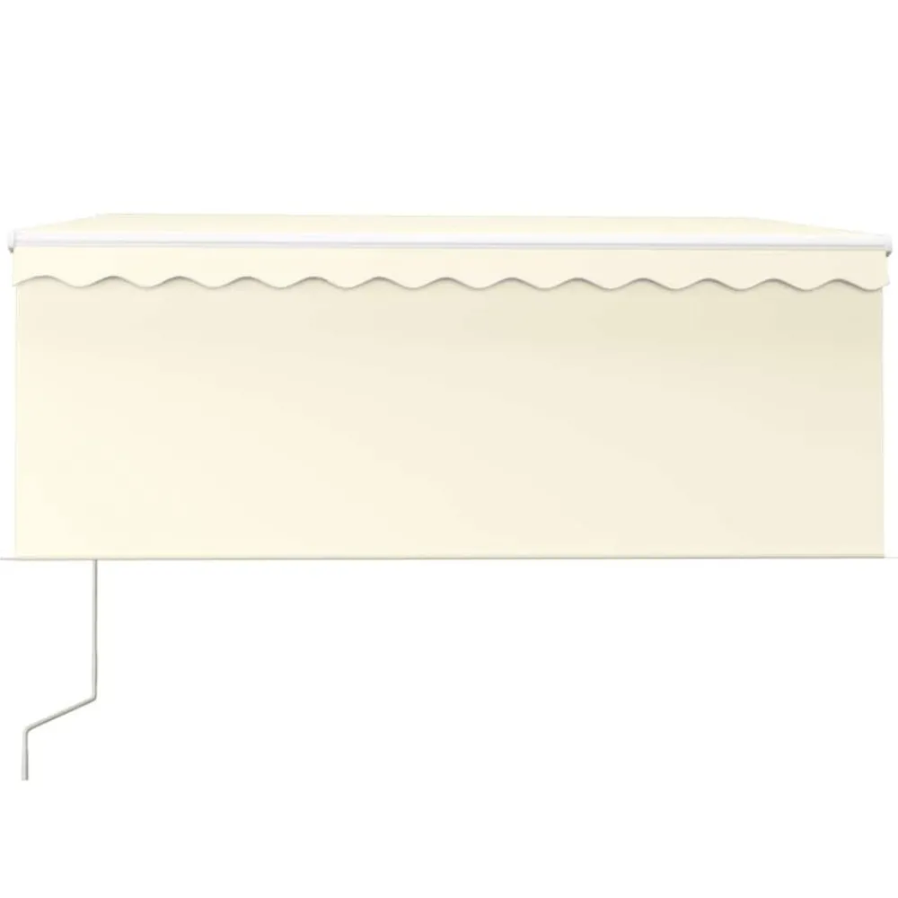Pelouses & Jardins-vidaXL Auvent automatique store capteur de vent et LED 3x2,5 m Crème Crème