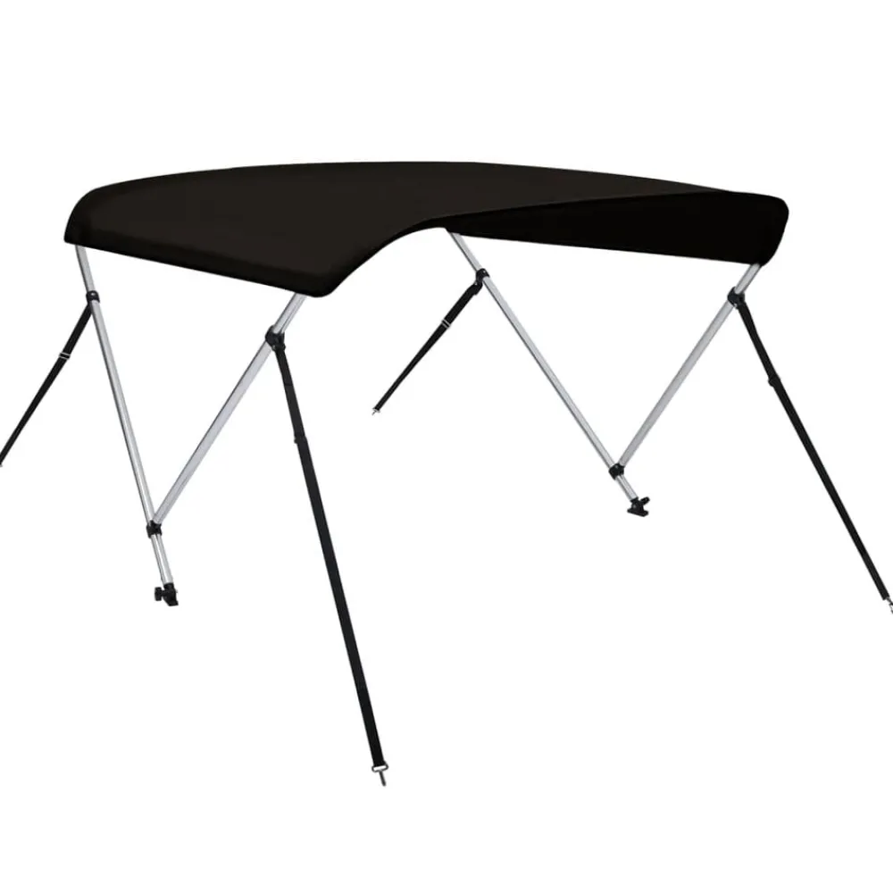 Pièces Détachées Pour Véhicules-vidaXL Auvent bimini à 2 arceaux 150x120x110 cm Noir