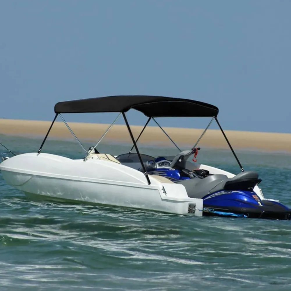 Pièces Détachées Pour Véhicules-vidaXL Auvent bimini à 2 arceaux 150x120x110 cm Noir