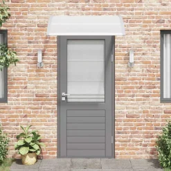 vidaXL Auvent de porte Gris 120 x 100 cm PC