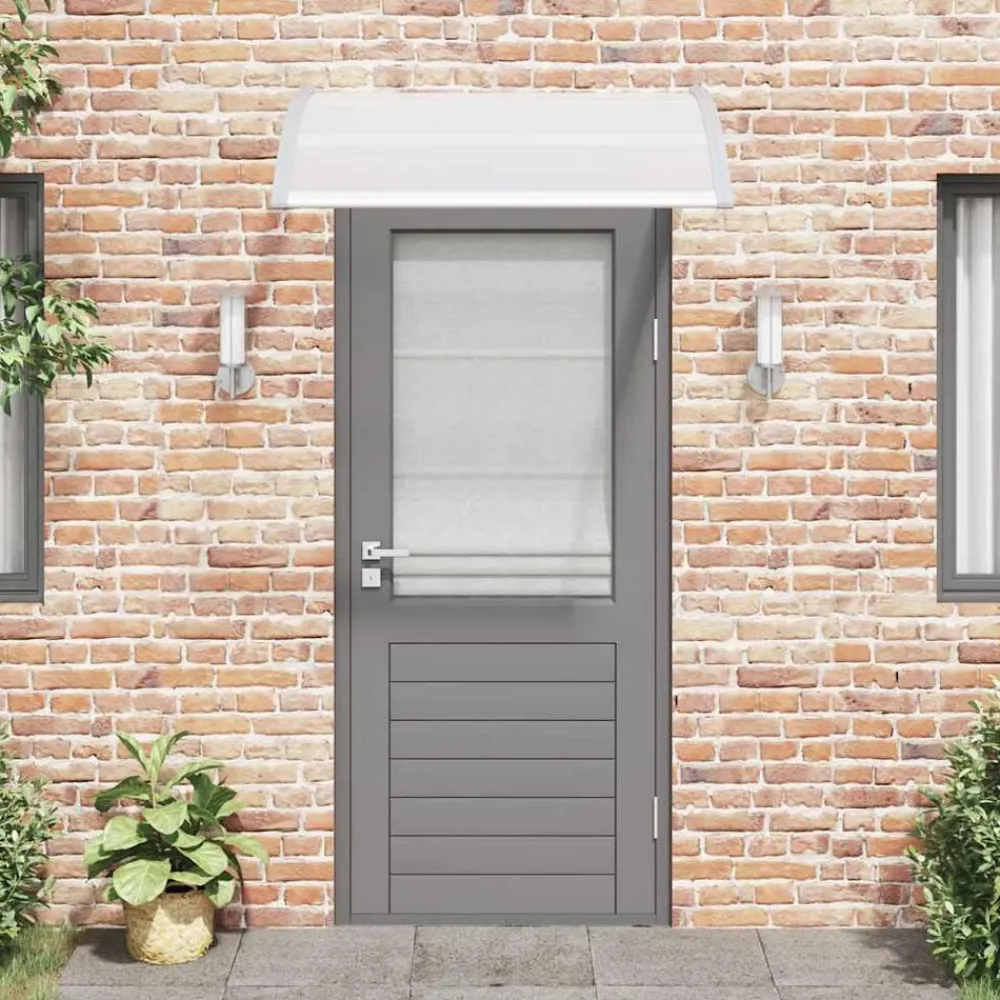 vidaXL Auvent de porte Gris 120 x 100 cm PC