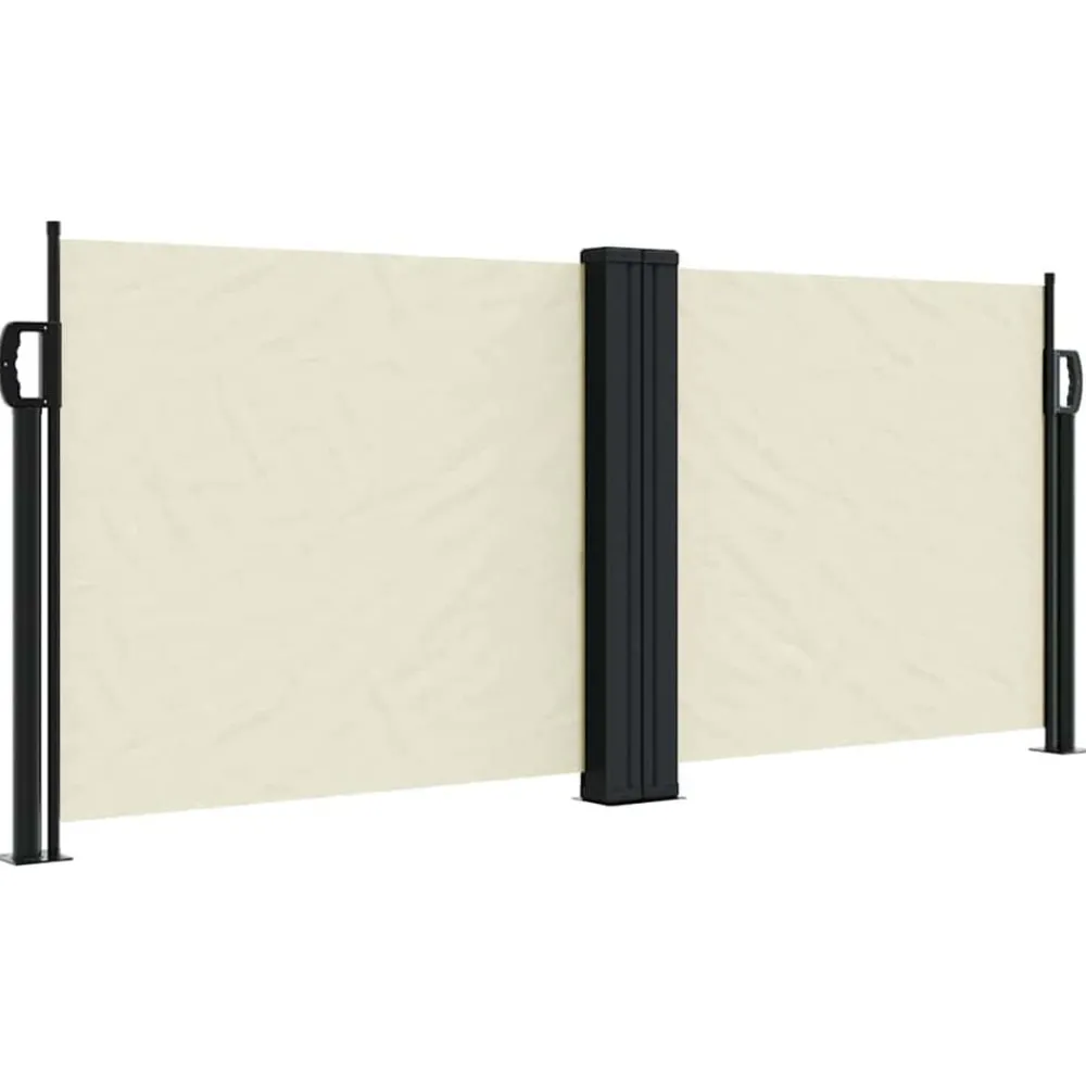 vidaXL Auvent latéral rétractable crème 100x600 cm