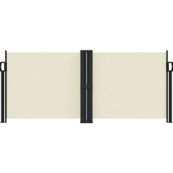 vidaXL Auvent latéral rétractable crème 100x600 cm