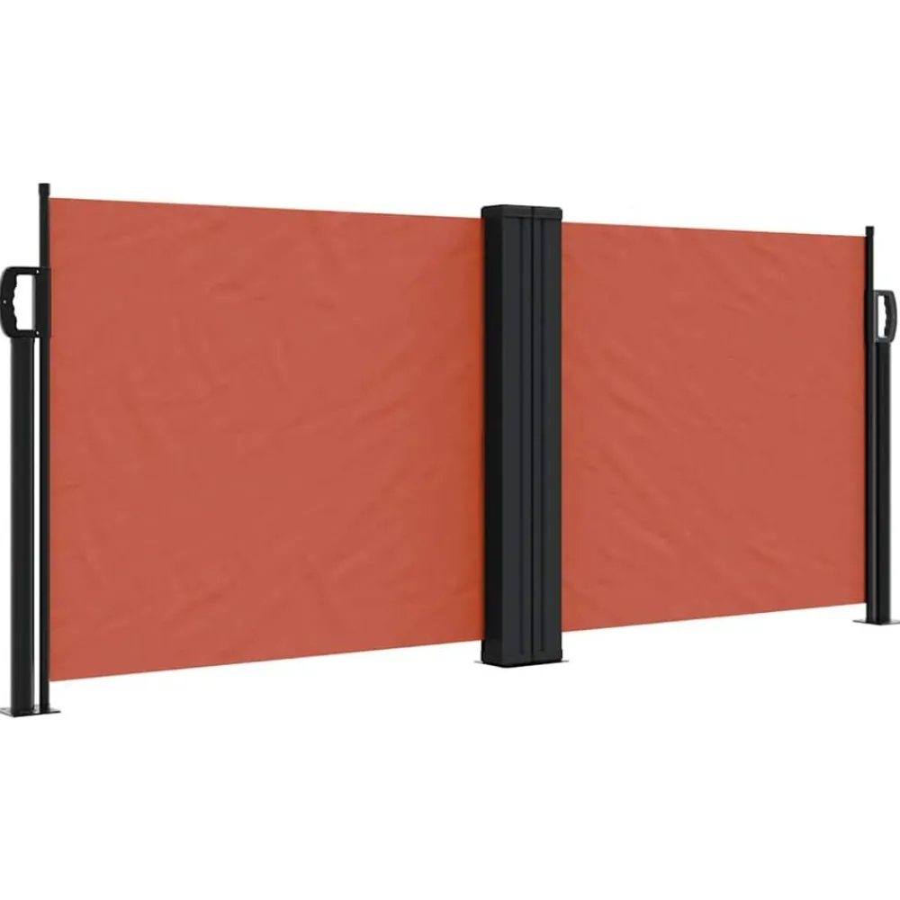 Pelouses & Jardins-vidaXL Auvent latéral rétractable terre cuite 100x600 cm Couleur terre cuite