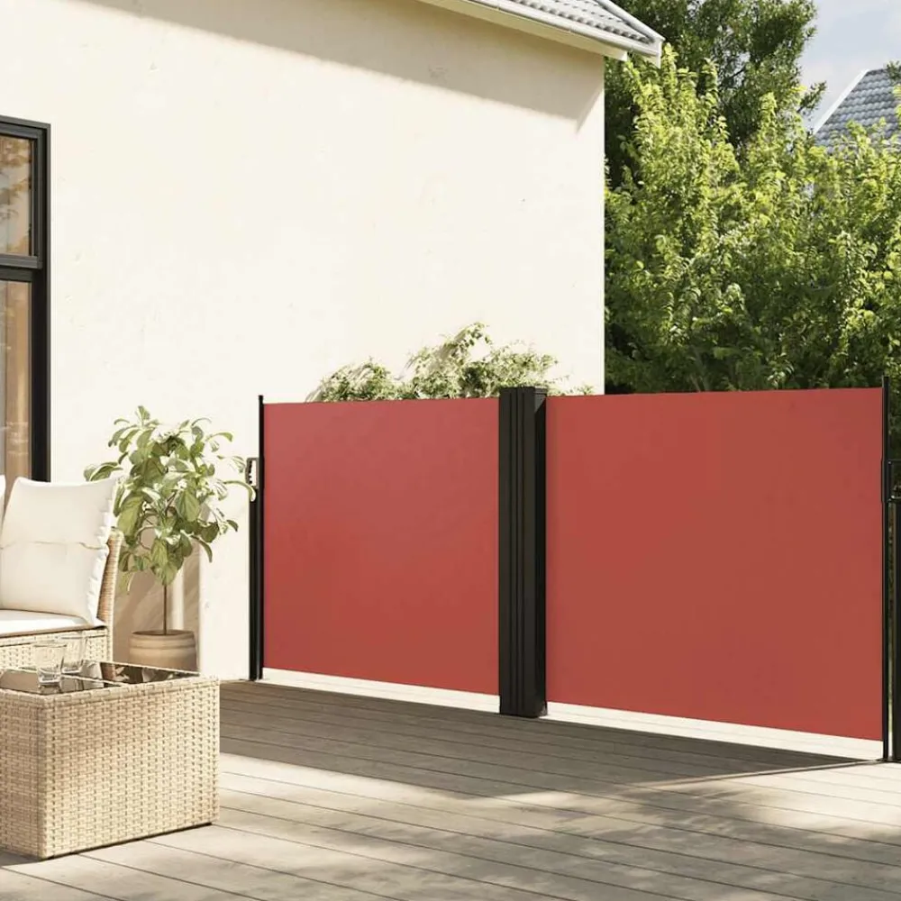 Pelouses & Jardins-vidaXL Auvent latéral rétractable terre cuite 100x600 cm Couleur terre cuite