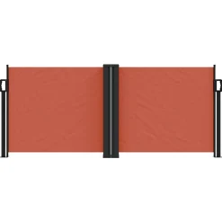 Pelouses & Jardins-vidaXL Auvent latéral rétractable terre cuite 100x600 cm Couleur terre cuite