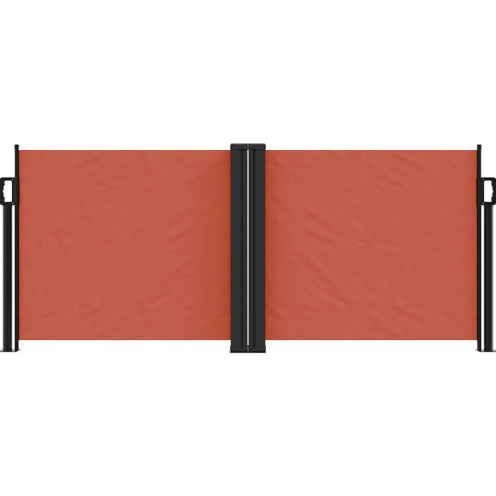 Pelouses & Jardins-vidaXL Auvent latéral rétractable terre cuite 100x600 cm Couleur terre cuite