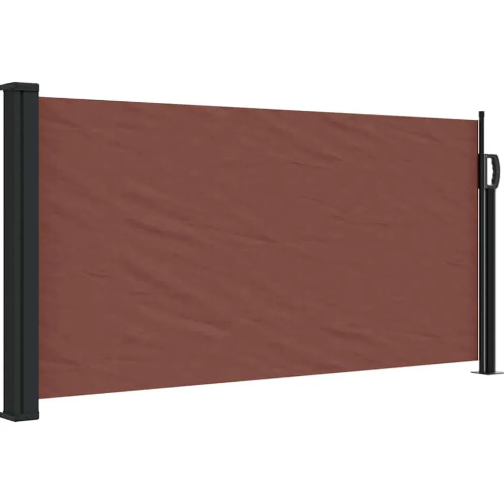 Pelouses & Jardins-vidaXL Auvent latéral rétractable 100x300 cm Marron