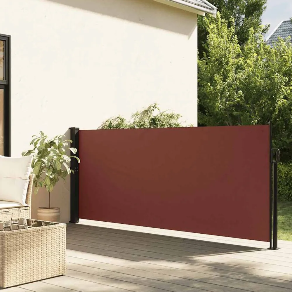 Pelouses & Jardins-vidaXL Auvent latéral rétractable 100x300 cm Marron