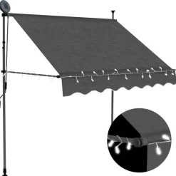 vidaXL Auvent manuel rétractable avec LED 100 cm