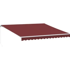 vidaXL Auvent manuel rétractable bordeaux 400x300 cm