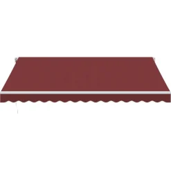 vidaXL Auvent manuel rétractable bordeaux 400x300 cm