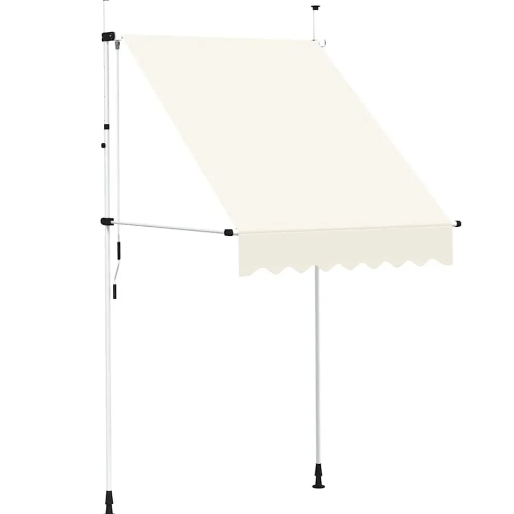 vidaXL Auvent manuel rétractable 150 cm Crème