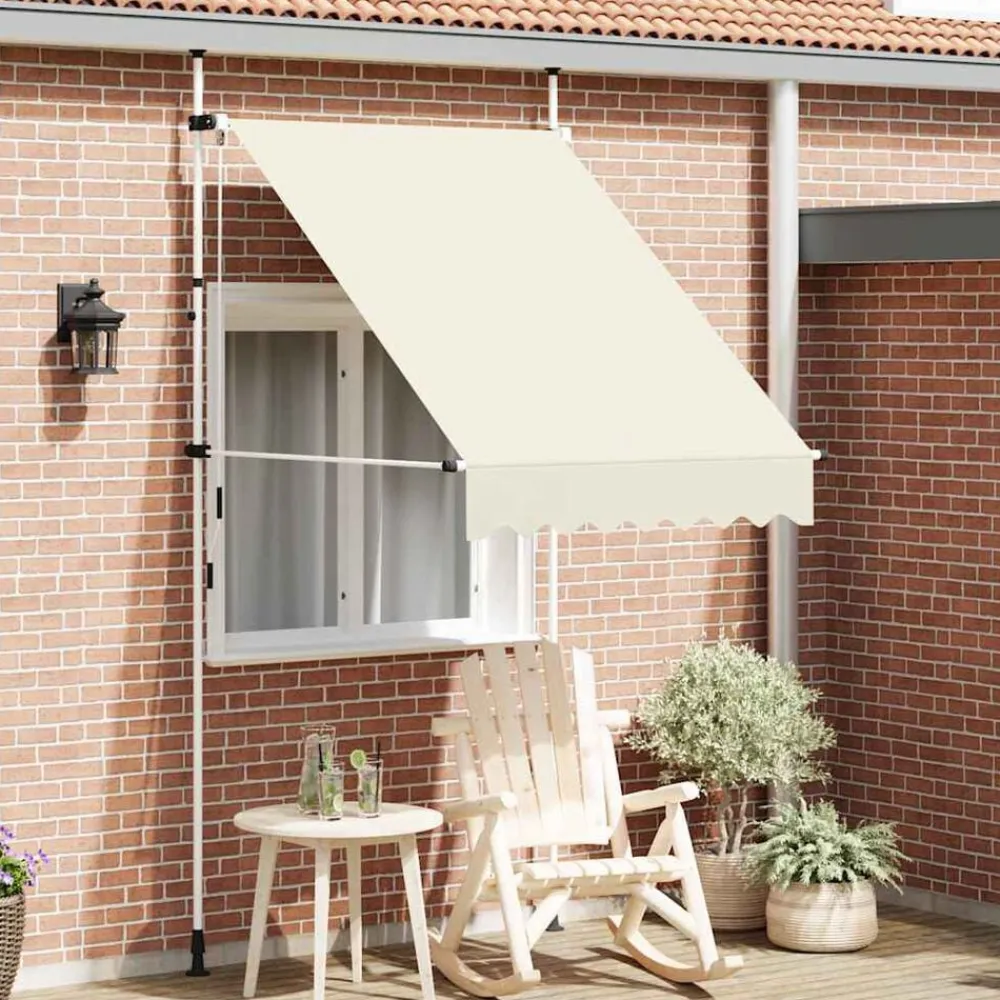 vidaXL Auvent manuel rétractable 150 cm Crème