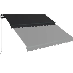 Pelouses & Jardins-vidaXL Auvent manuel rétractable 300x250 cm Anthracite