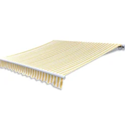 vidaXL Auvent pliable manuel 300 cm Jaune/blanc